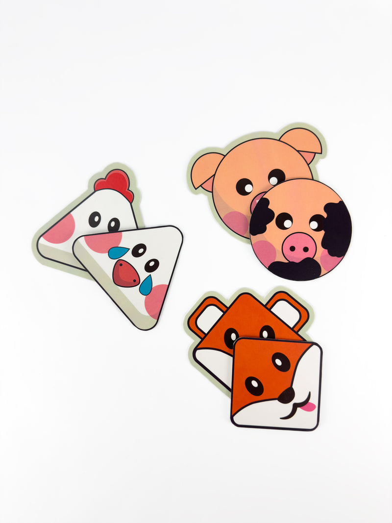 Contrarios con animales de granja / Juego didáctico para pequeños