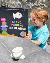 Bravo, pequeño pez blanco. Libros ilustrados para niños en México. Juegos didácticos para niños de 3 a 6 años. 