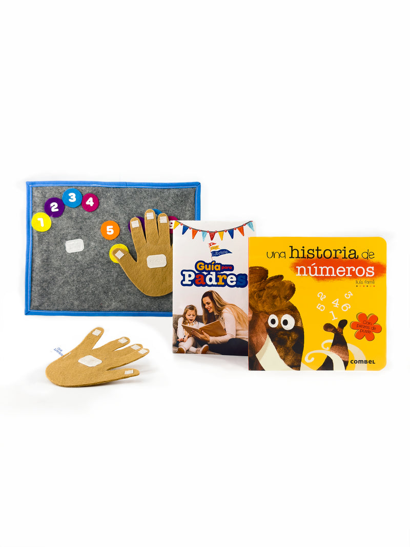 Tablero de manos para enseñar números a niños/ Club Libritos aprendizaje divertido de números