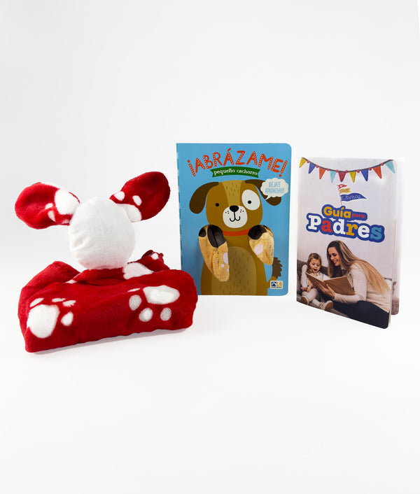 Libro interactivo con títere de peluche/Mantita de apego para bebés/Juguete de peluche integrado en libro