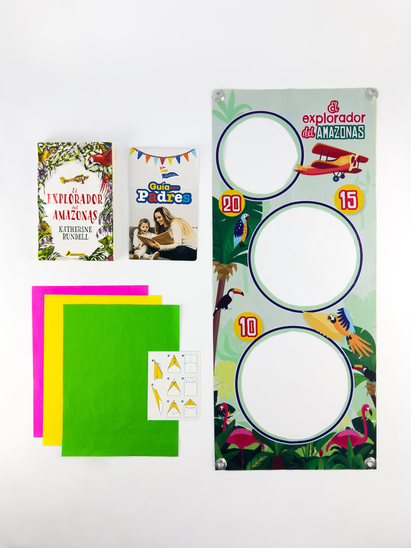 Kit de aventura y lectura para niños/ Juego didáctico de aviones de papel/Lectura y manualidades en un solo kit